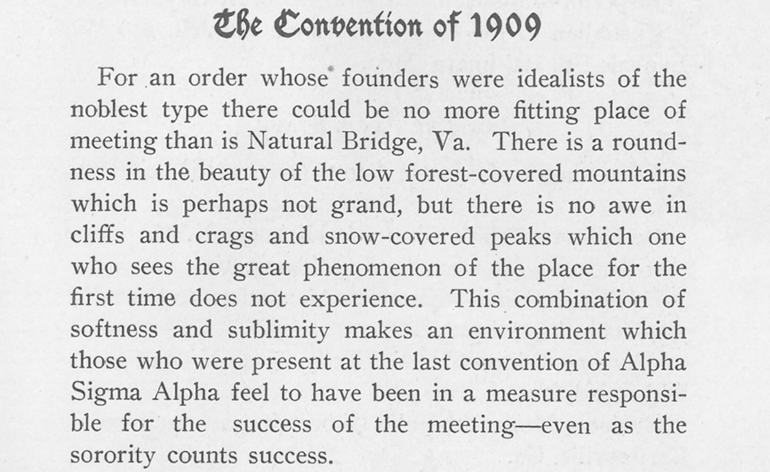 Natural Bridge Convention Alpha Sigma Alpha