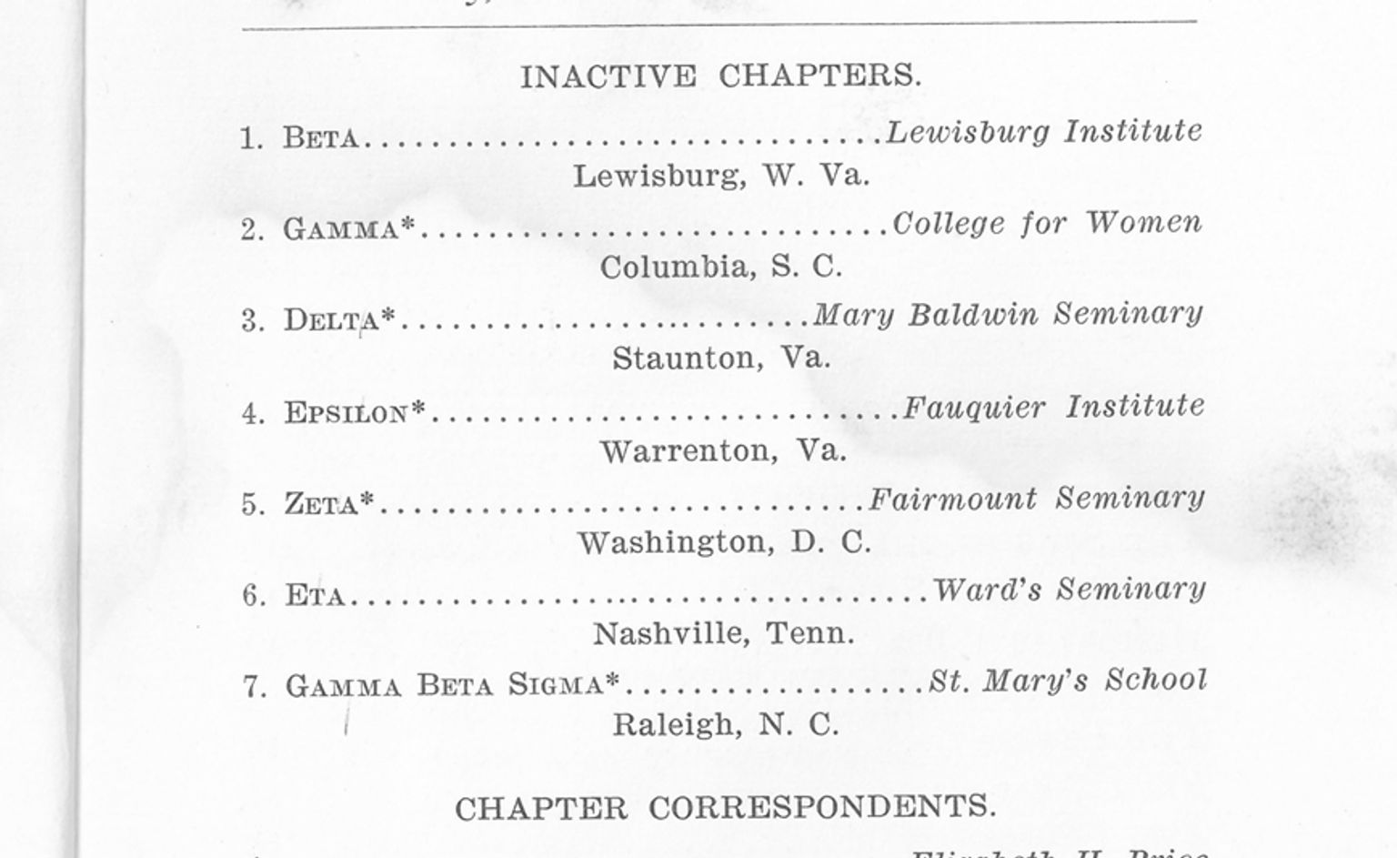 Chapter roll diminishing - Alpha Sigma Alpha