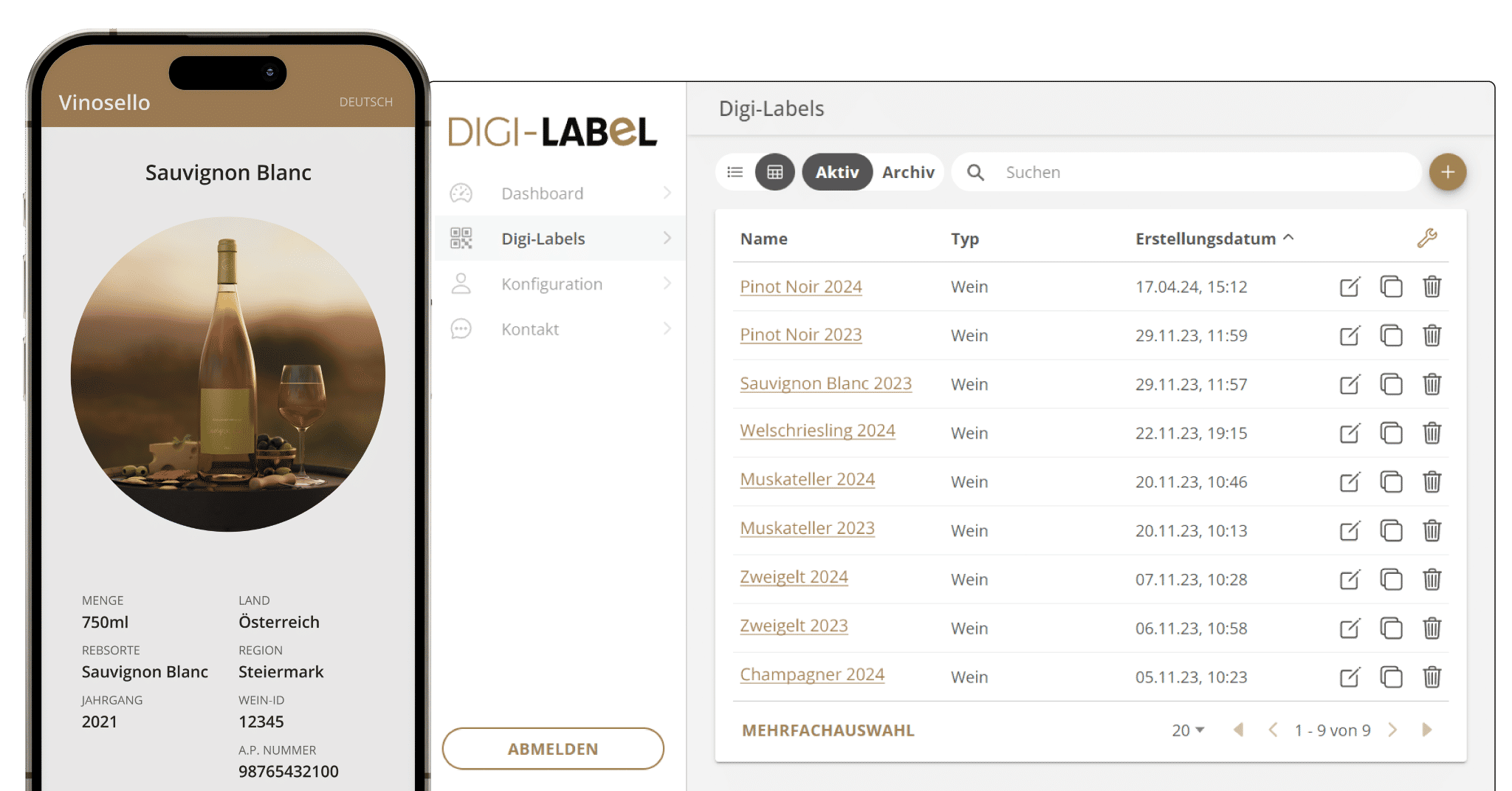 Digi-Label App Screenshot