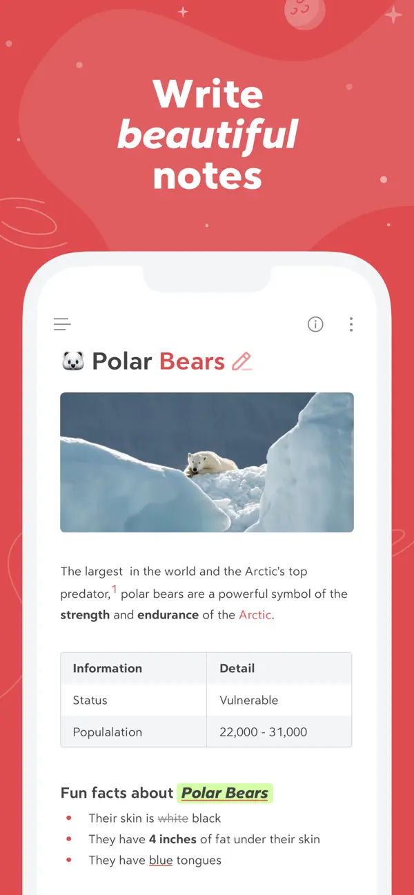 Bear - Markdown Notes Screenshots, Onboarding & Paywall — ASO ...