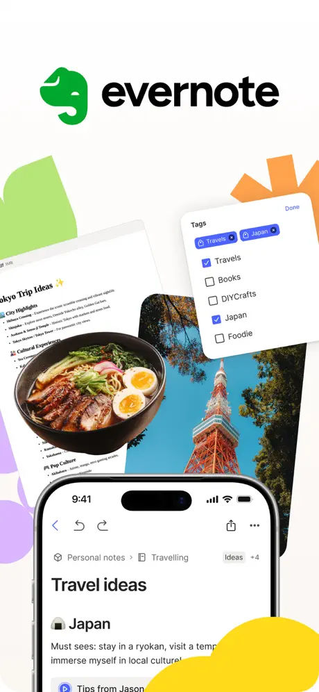 Evernote screenshot 1