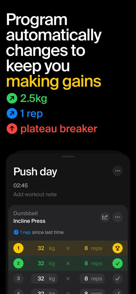 PUSH Workout & Gym Tracker screenshot 2