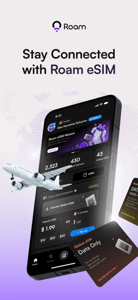 Roam: Global eSIM & WiFi screenshot 1