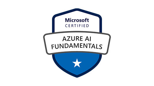 Logo für die Microsoft-Zertifizierung Azure AI Fundamentals
