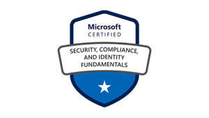 Logo für die Microsoft-Zertifizierung Security, Compliance, and Identity