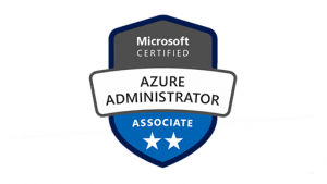 Logo für die Microsoft-Zertifizierung zum Azure Administrator Associate