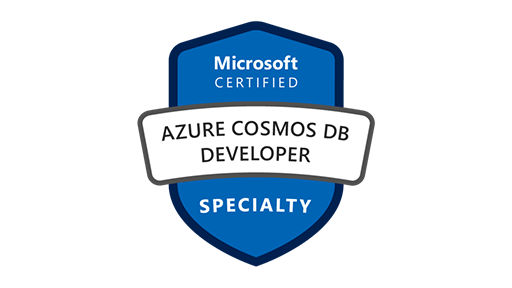 Logo für die Microsoft-Zertifizierung zur Azure Cosmos DB Developer Speciality