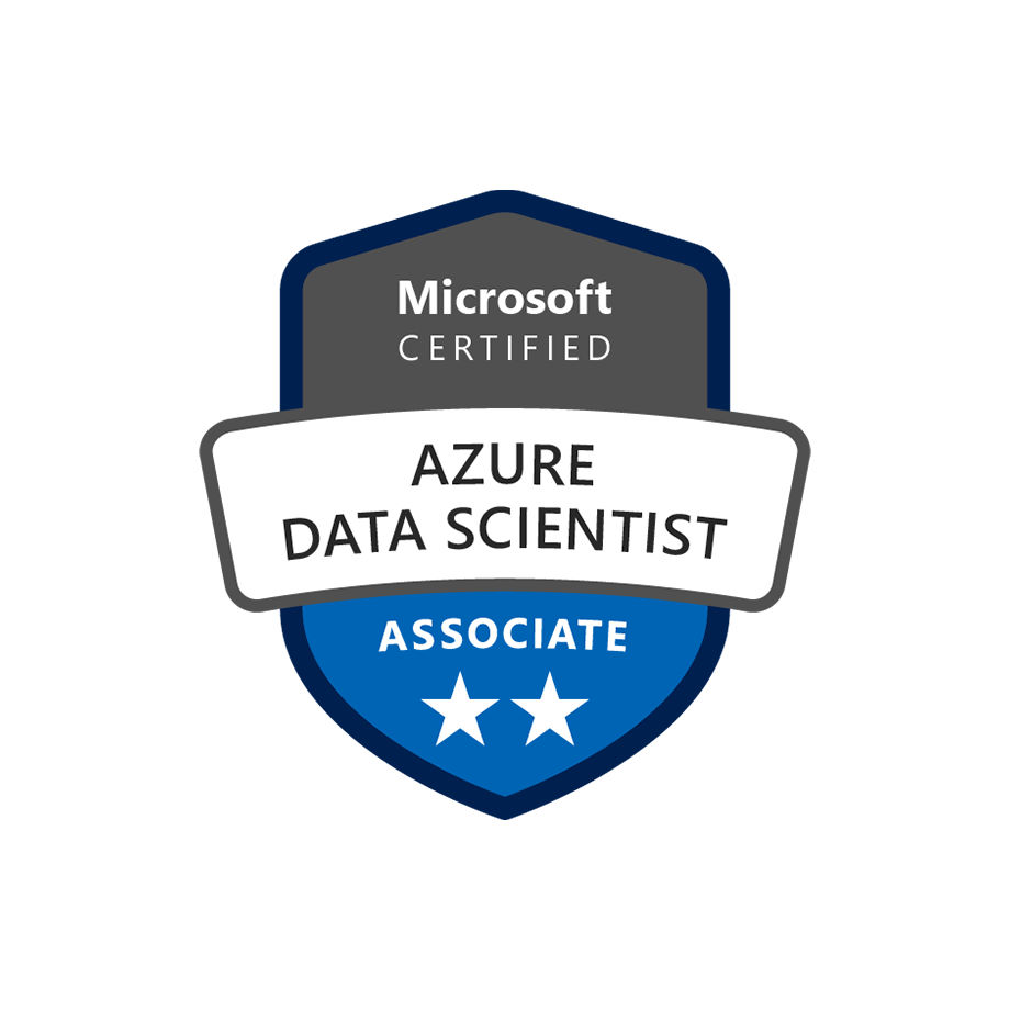 Logo für die Microsoft-Zertifizierung zum Azure Data Scientist Associate