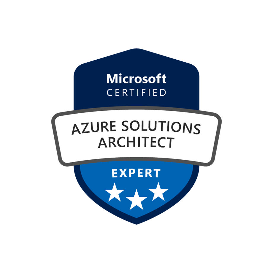 Logo für die Microsoft-Zertifizierung zum Azure Solutions Architect Expert