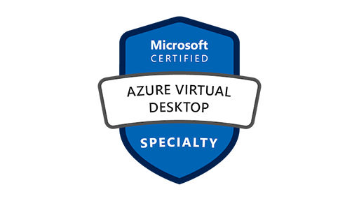 Logo für die Microsoft-Zertifizierung zur Azure Virtual Desktop Speciality
