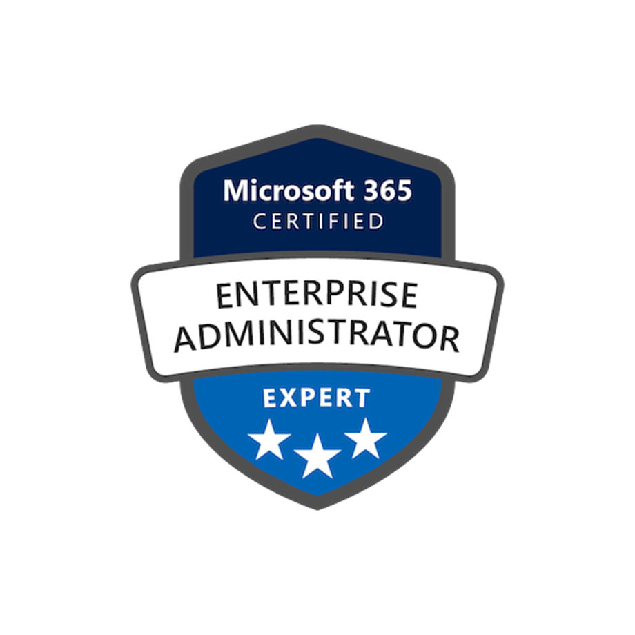 Logo für die Microsoft-Zertifizierung zum 365 Enterprise Administrator Expert