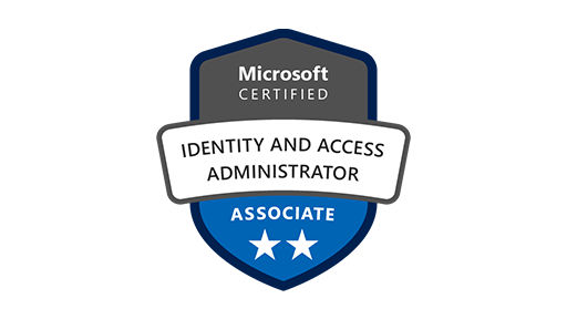 Logo für die Microsoft-Zertifizierung zum Identity and Access Administrator Associate