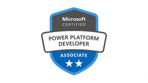 Logo für die Microsoft-Zertifizierung zum Power Platform Developer