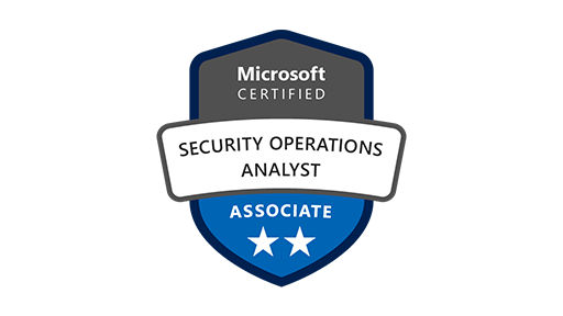 Logo für die Microsoft-Zertifizierung zum Security Operations Analyst Associate