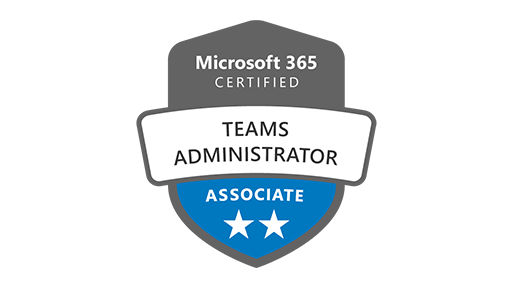 Logo für die Microsoft-Zertifizierung zum 365 Teams Administrator Associate