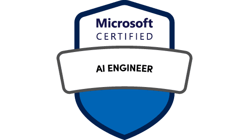 Logo für die Microsoft-Zertifizierung zum AI Engineer