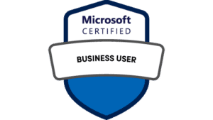 Logo für die Microsoft-Zertifizierung zum Business User