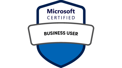 Logo für die Microsoft-Zertifizierung zum Business User