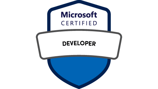 Logo für die Microsoft-Zertifizierung zum Developer