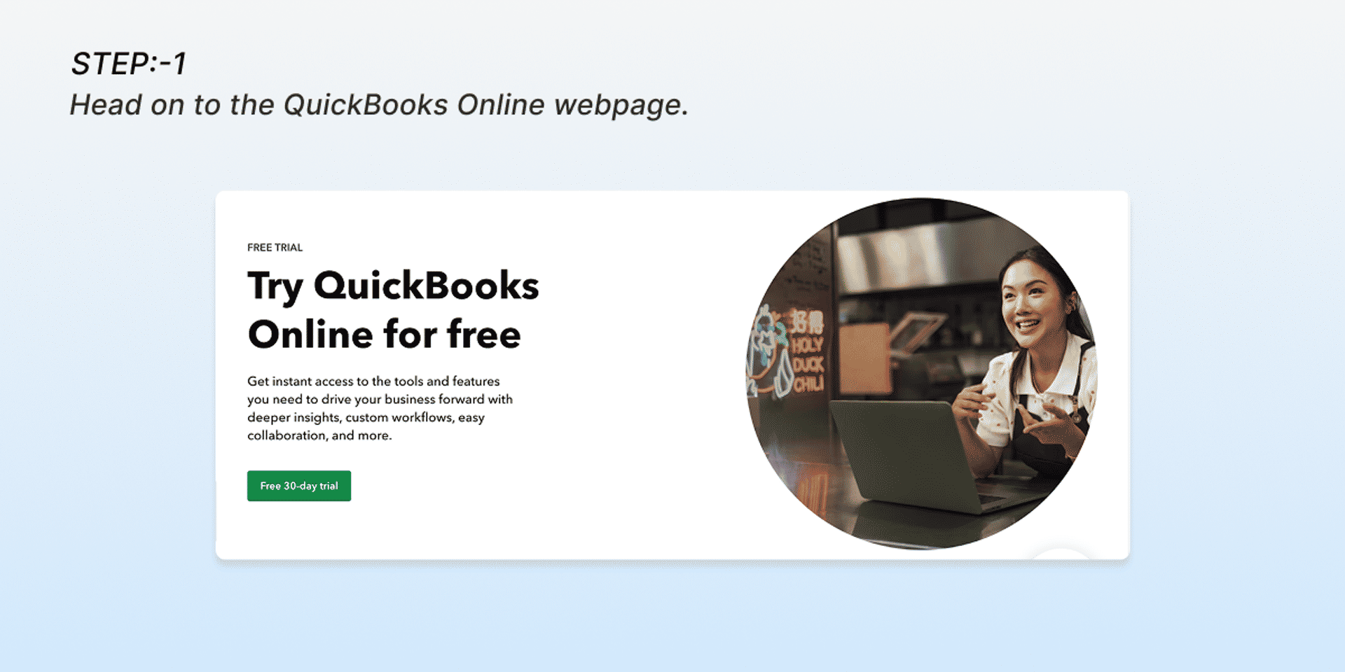 Quickbooks Online Free Version Step-1