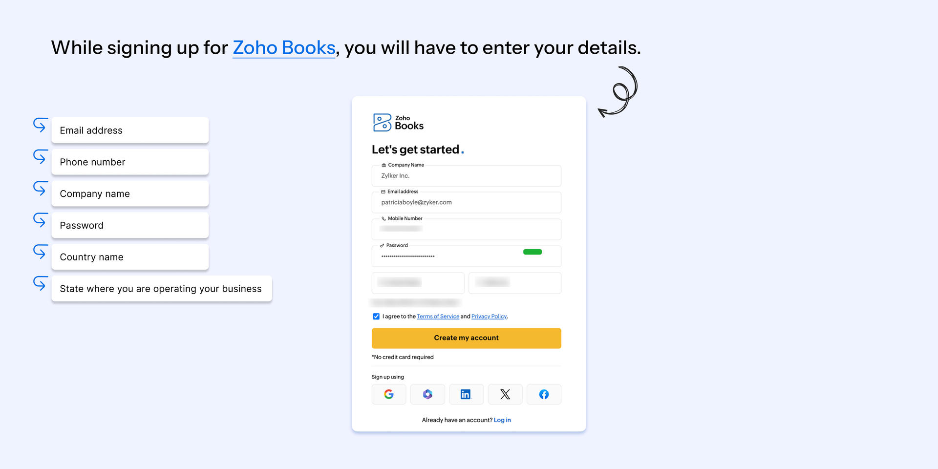 Zoho Sign Up