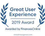 Great User Experience 2019 award by FinancesOnline
