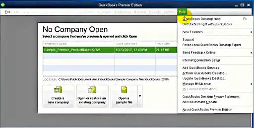 Help Button In QuickBooks