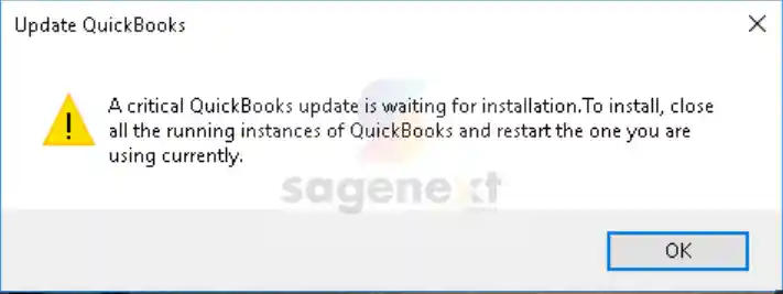Critical QuickBooks Update