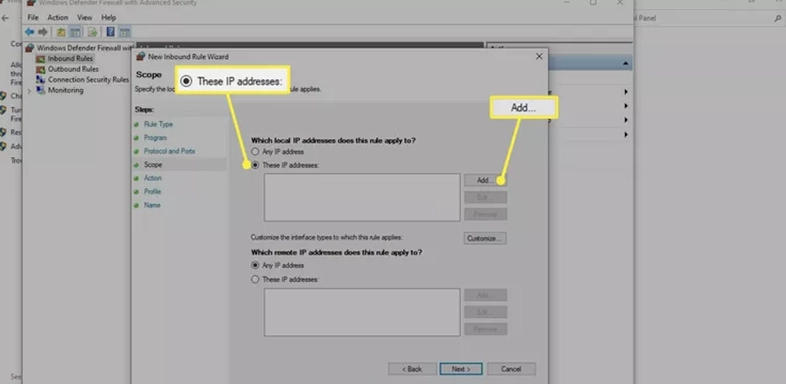 Windows Firewall Select “All Programs