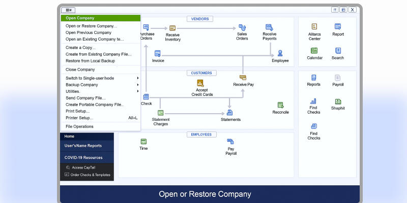 QB error 6000 Using Restore Backup Option step 1