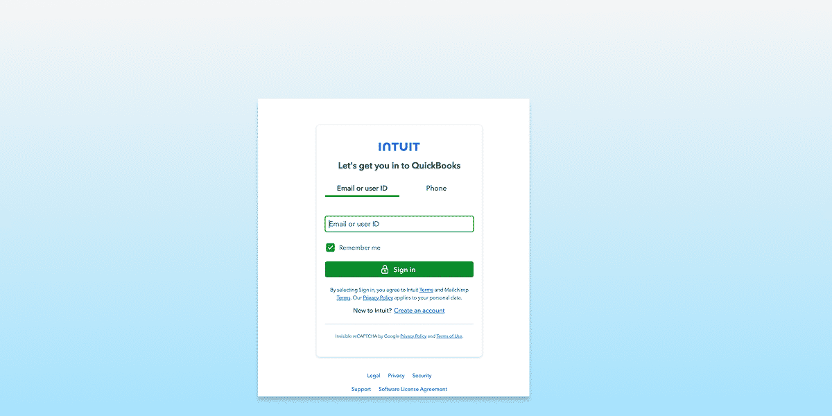 Intuit QuickBooks Time Login step 2