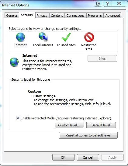 Choose the Security tab