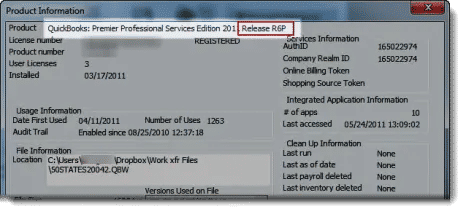Verify the QuickBooks version