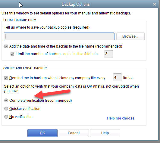 Rebuild Your QuickBooks Company File step 6