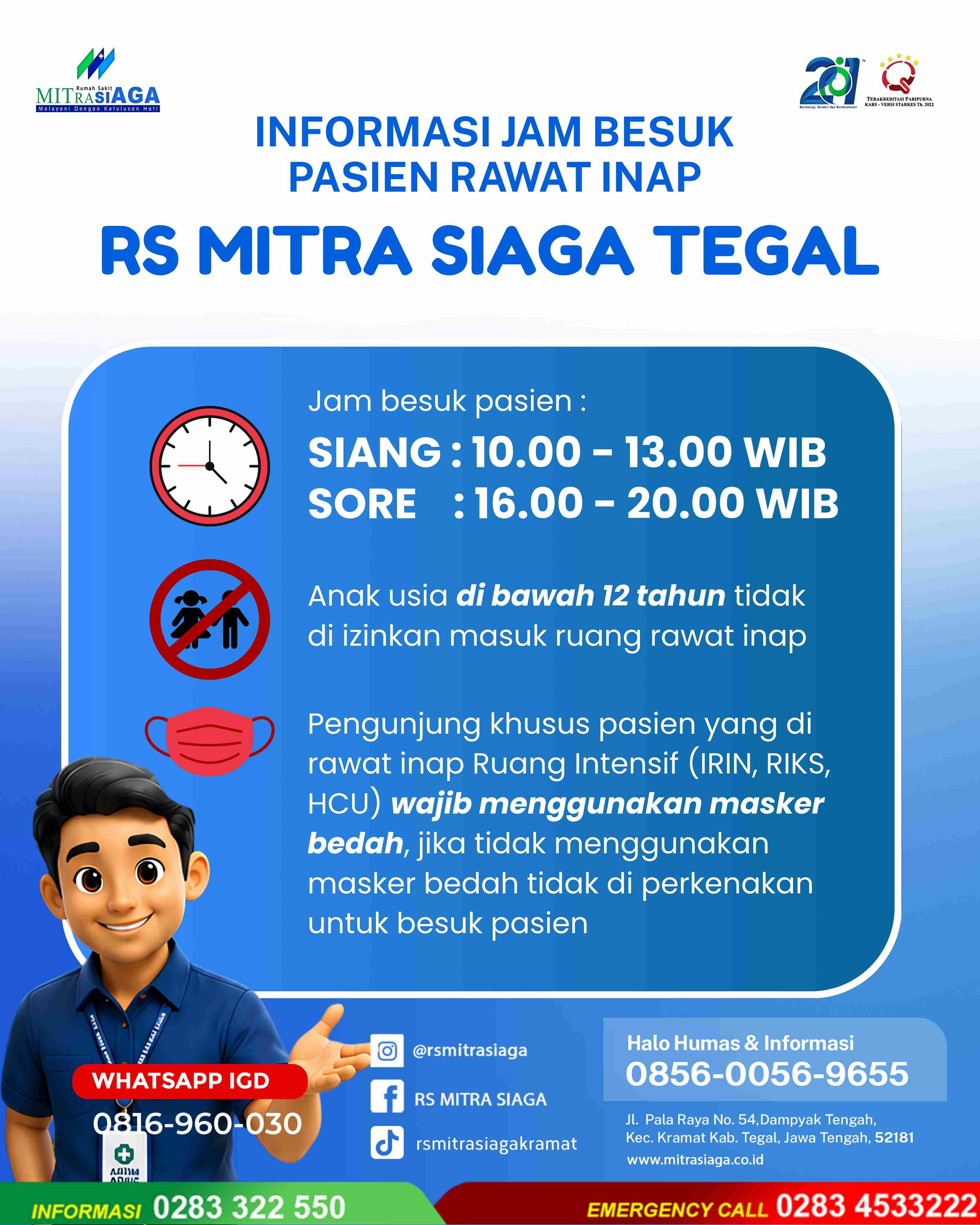 Jadwal Jam Besuk Pasien RS Mitra Siaga Tegal