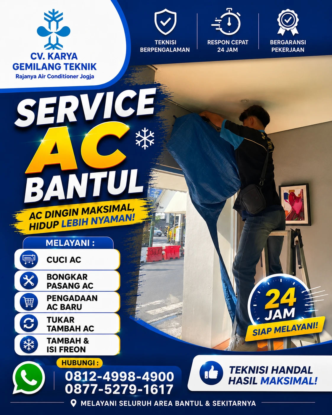 Service AC Bambanglipuro Bantul Teknisi Berpengalaman & Bergaransi