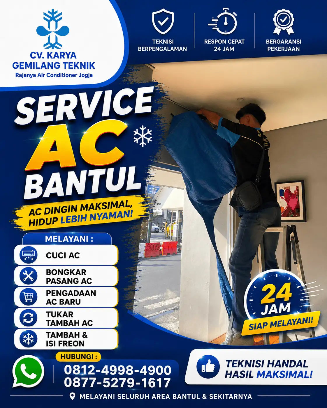 Service AC Kasihan Bantul Cepat Datang untuk Rumah & Kantor