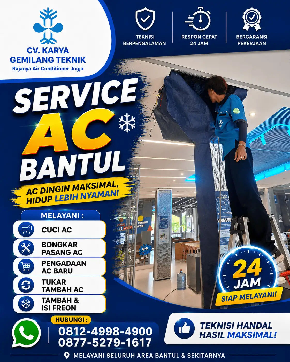 Service AC Pajangan Bantul Cepat Datang & Harga Terjangkau