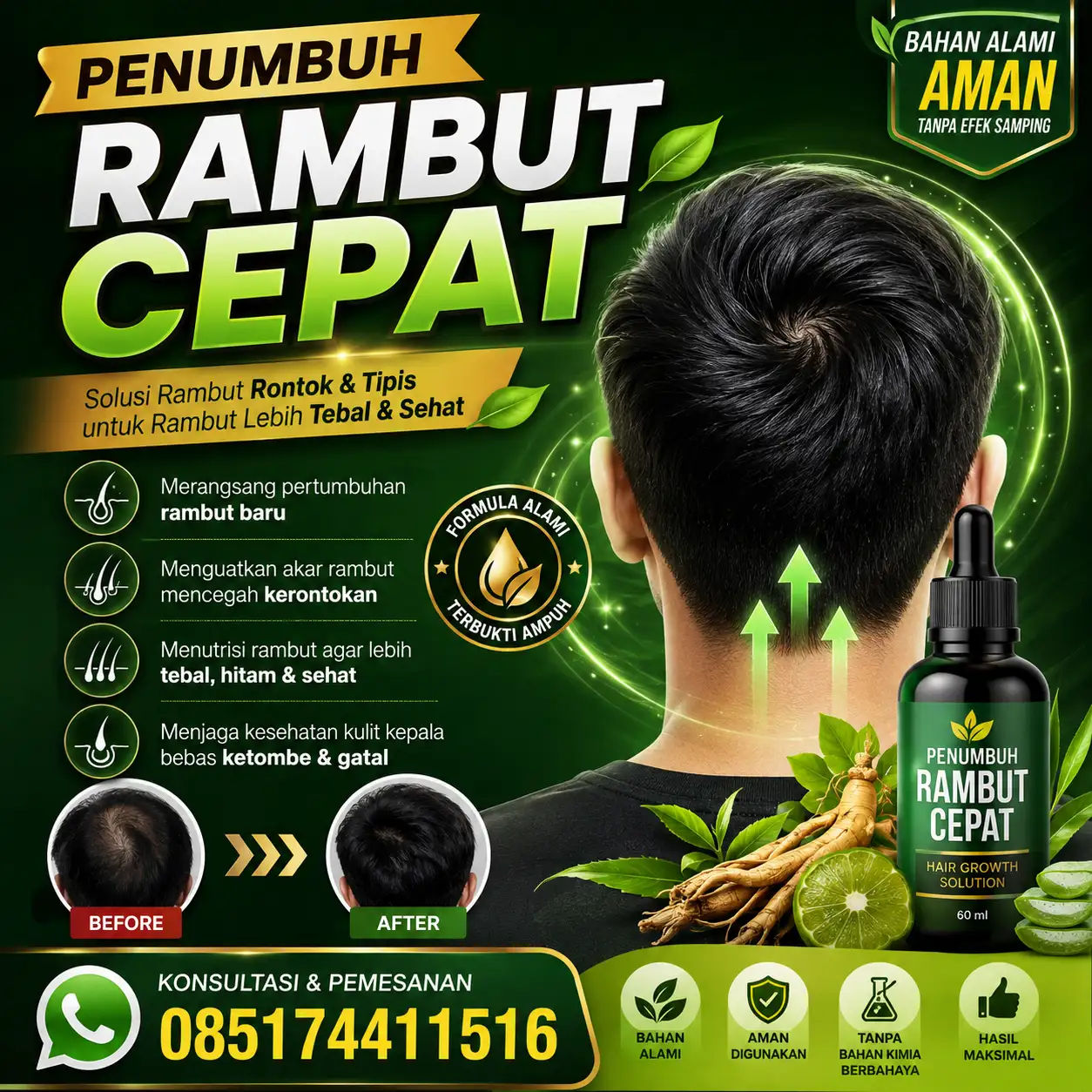 Cara Cepat Menumbuhkan Rambut Secara Alami dan Aman