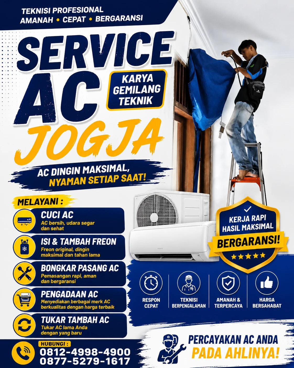 ❄️ Service AC Pandak Bantul Terdekat | Cuci AC, Isi Freon & Perbaikan AC