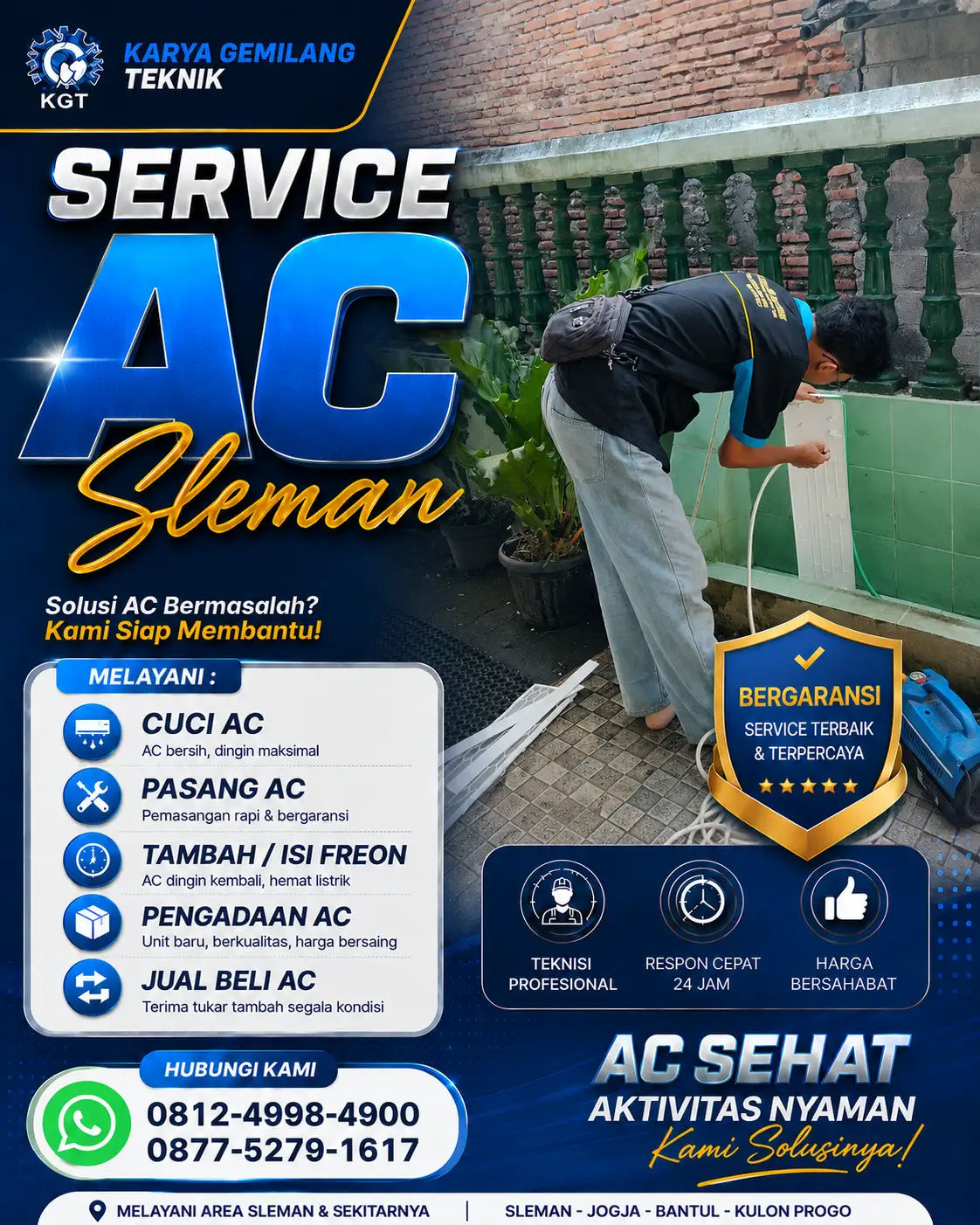 Service AC Jalan Gejayan Utara