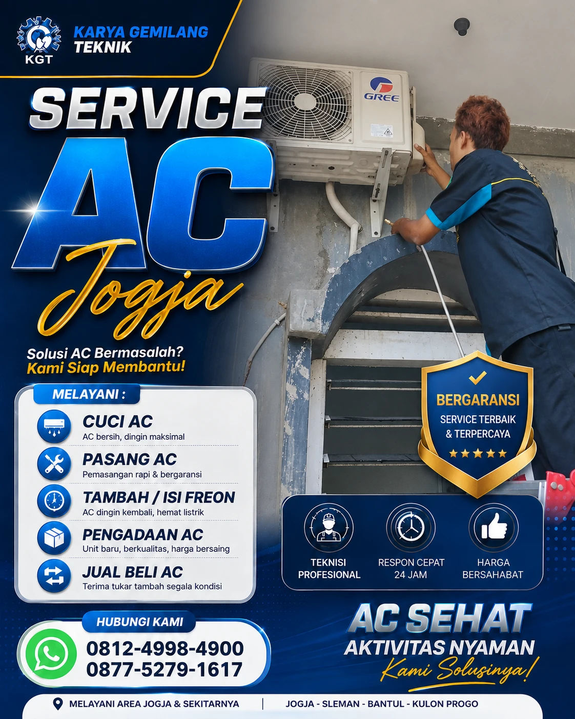 Service AC Jogja Panggilan Cepat untuk AC Bermasalah di Rumah