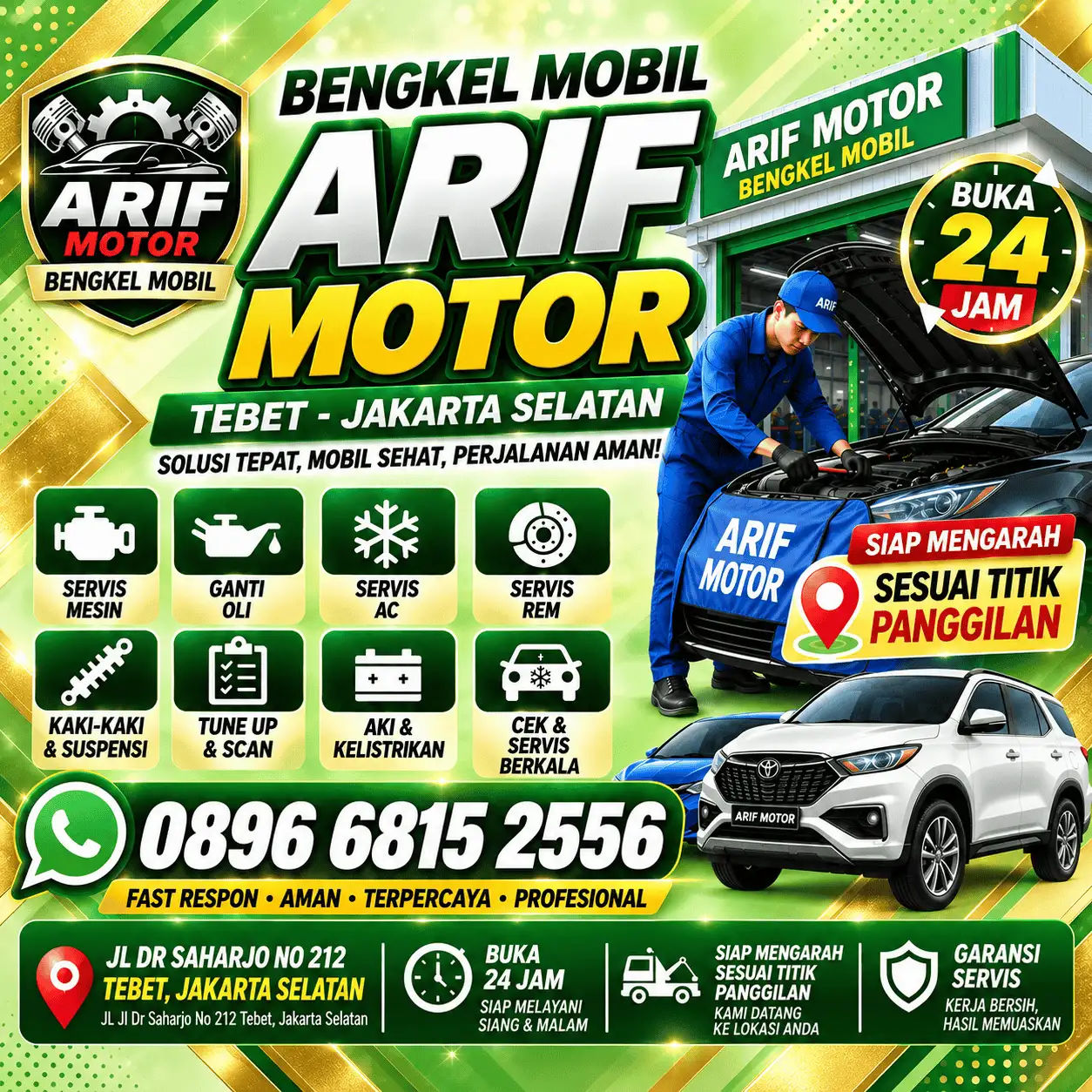 Cek Mesin Mobil Tebet Jakarta Selatan 24 Jam | 089668152556