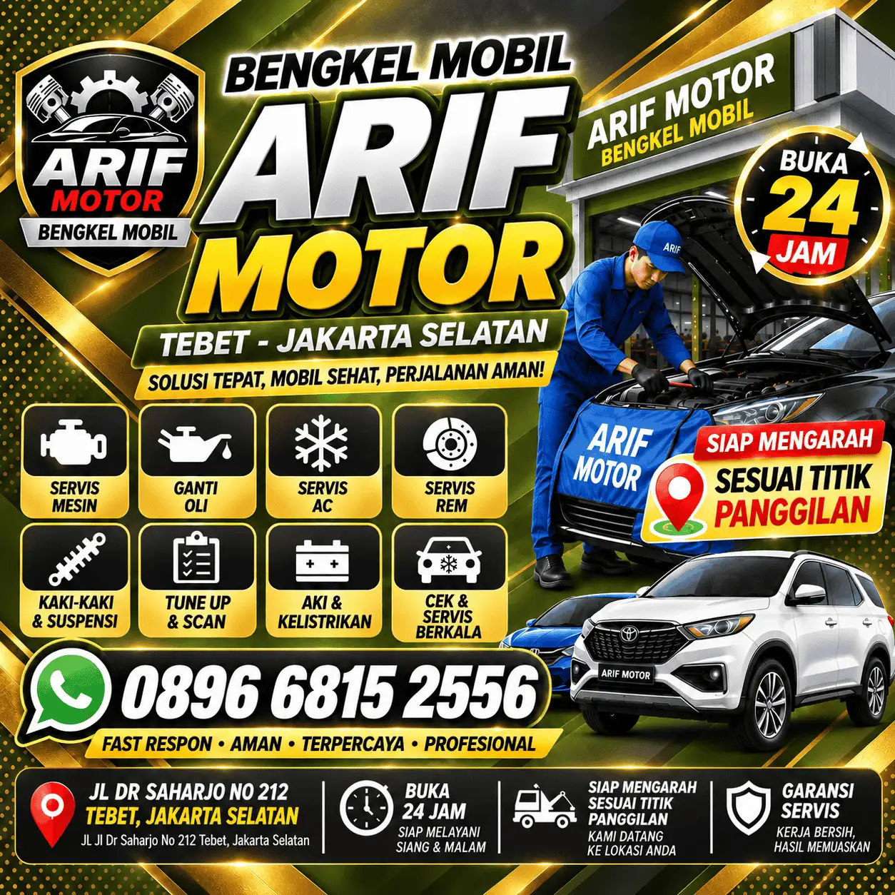 Bengkel Mobil Panggilan Darurat Tebet Jakarta Selatan | 089668152556