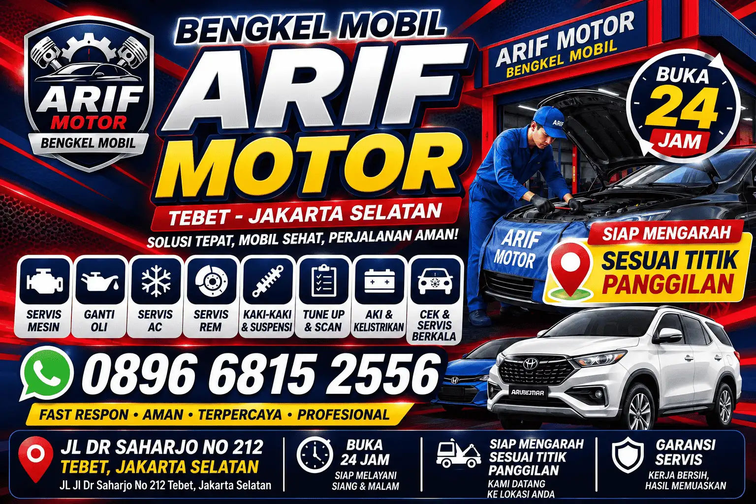 Arif Motor Bengkel Mobil Andalan Jakarta Selatan | 089668152556