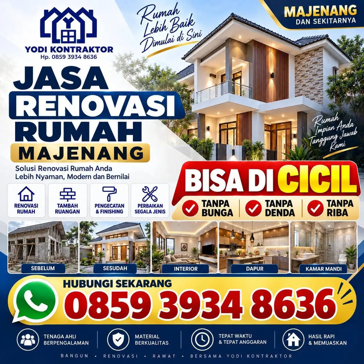 Jasa Renovasi Rumah Majenang dengan Pengerjaan Terencana – 085939348636
