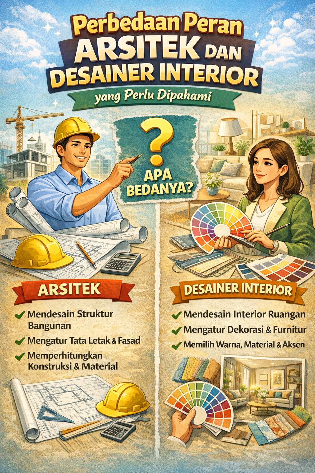 Perbedaan Peran Arsitek dan Desainer Interior yang Perlu Dipahami