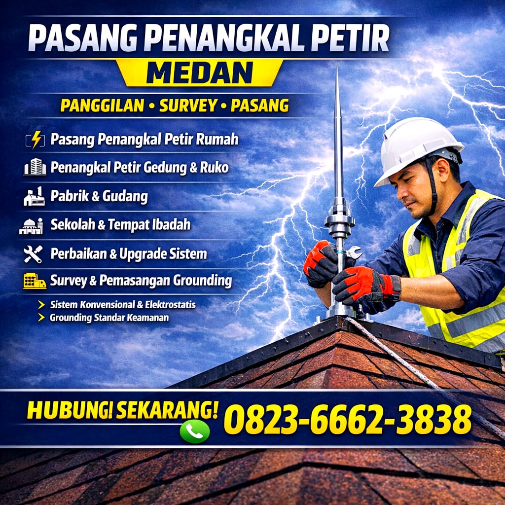 Ahli Penangkal Petir Medan Denai Profesional