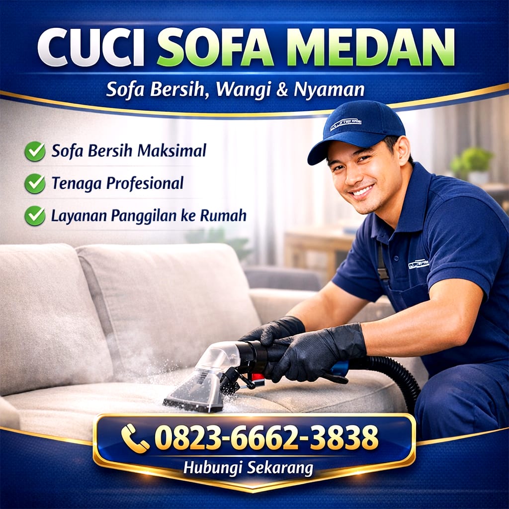 Cuci Sofa Medan Baru Bersih & Wangi | 0823-6662-3838