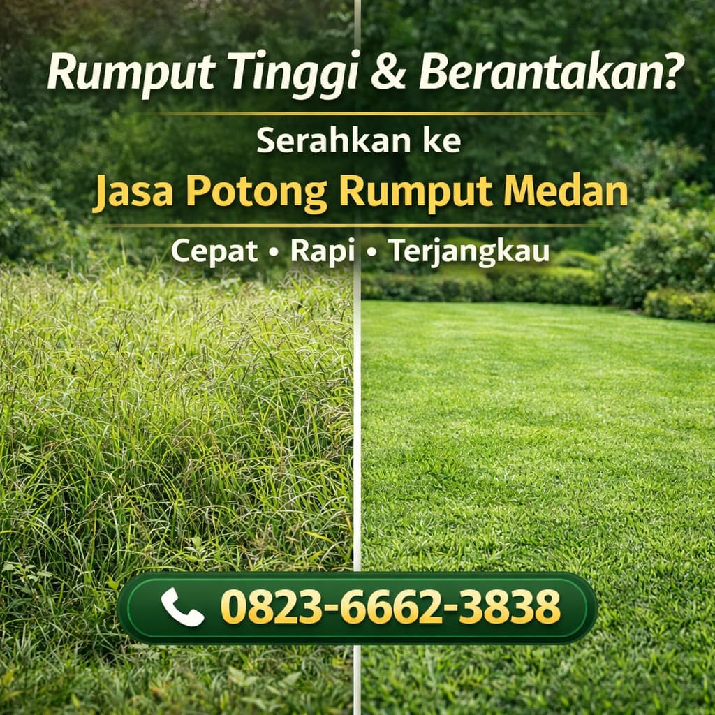 Jasa Potong Rumput Taman Medan Denai